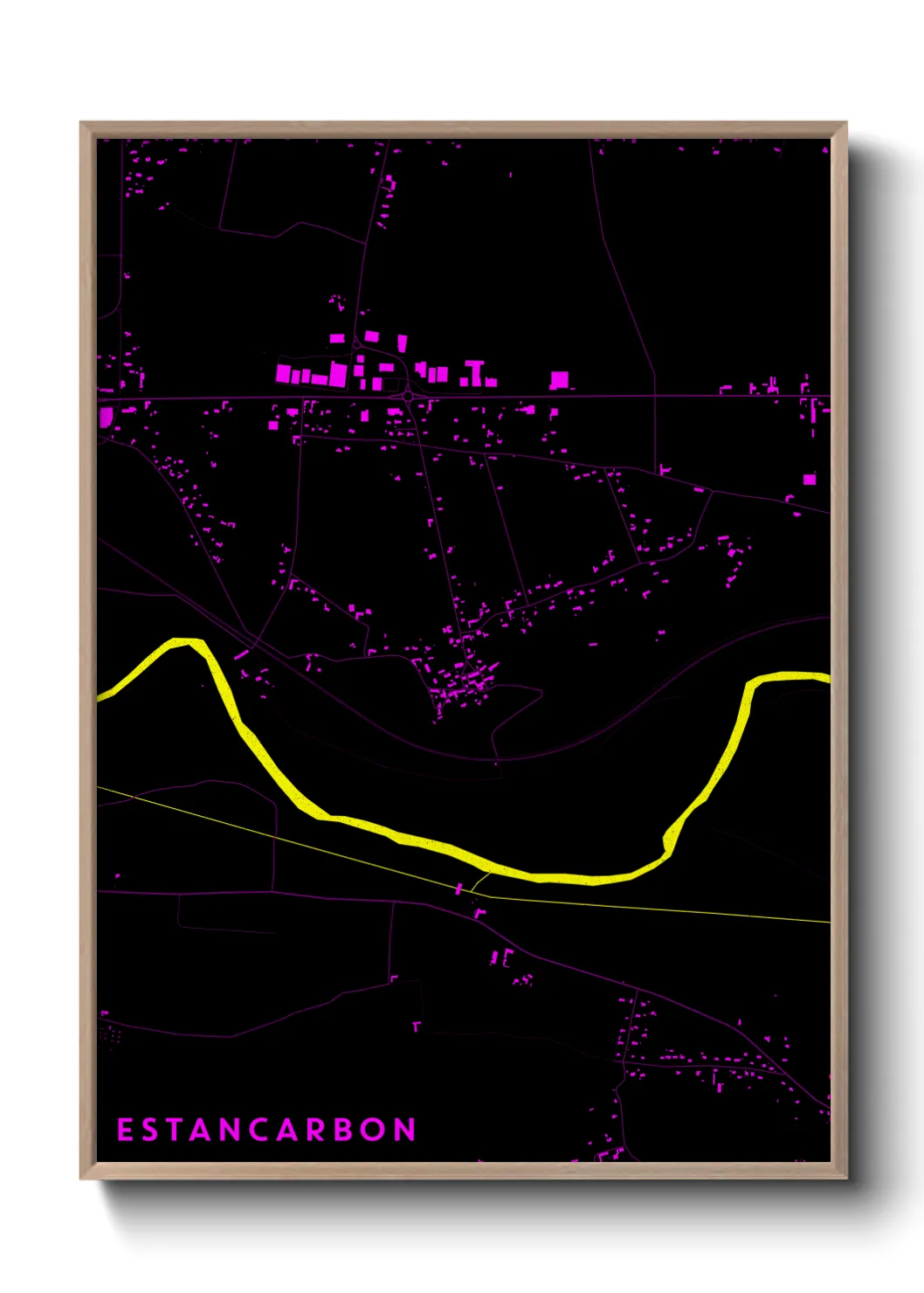 Une affiche de carte sur Estancarbon