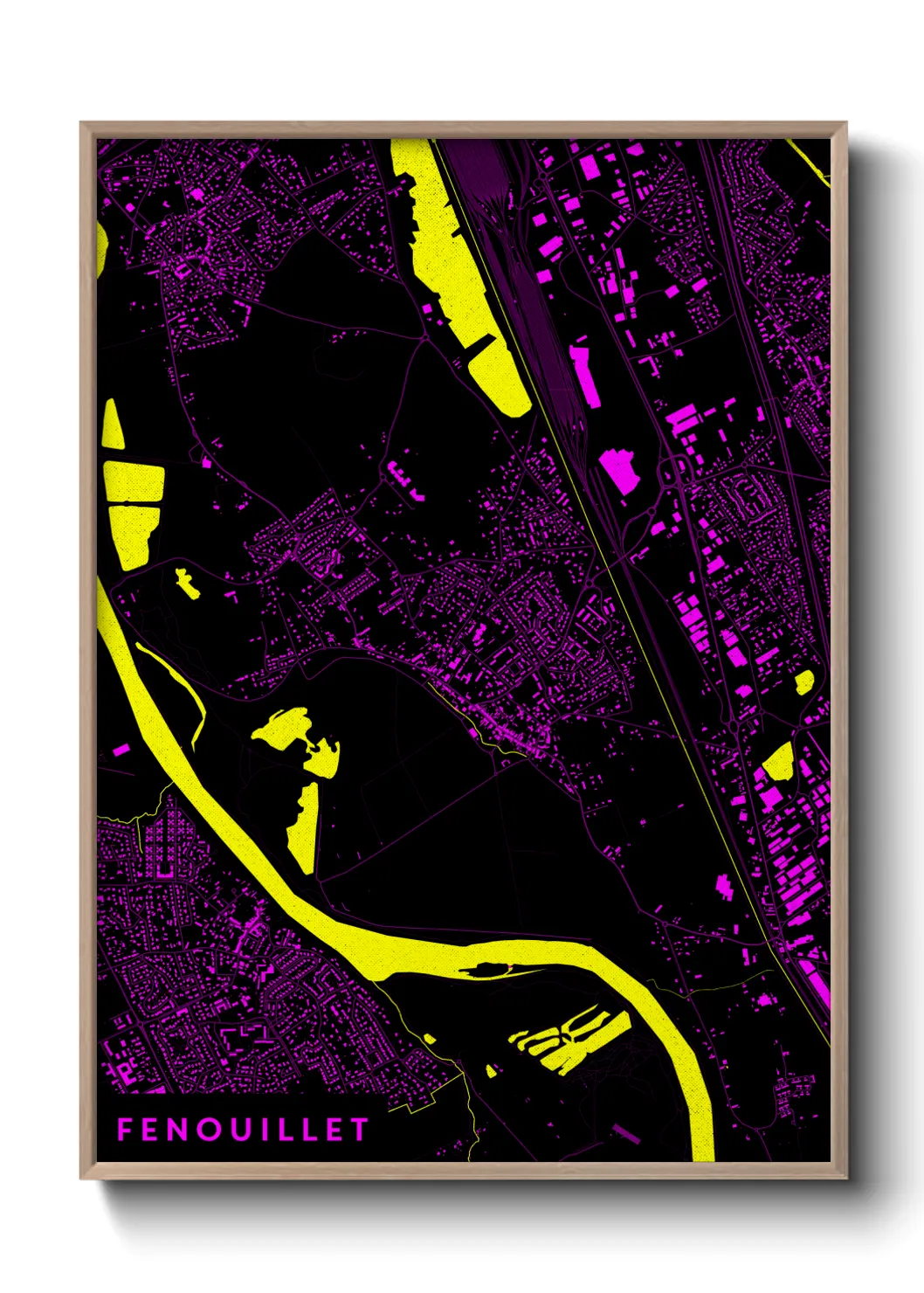 Une affiche de carte sur Fenouillet