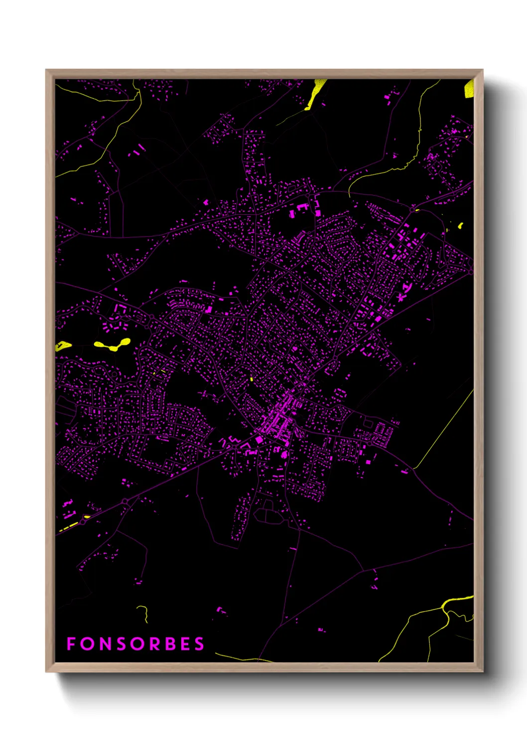Une affiche de carte sur Fonsorbes