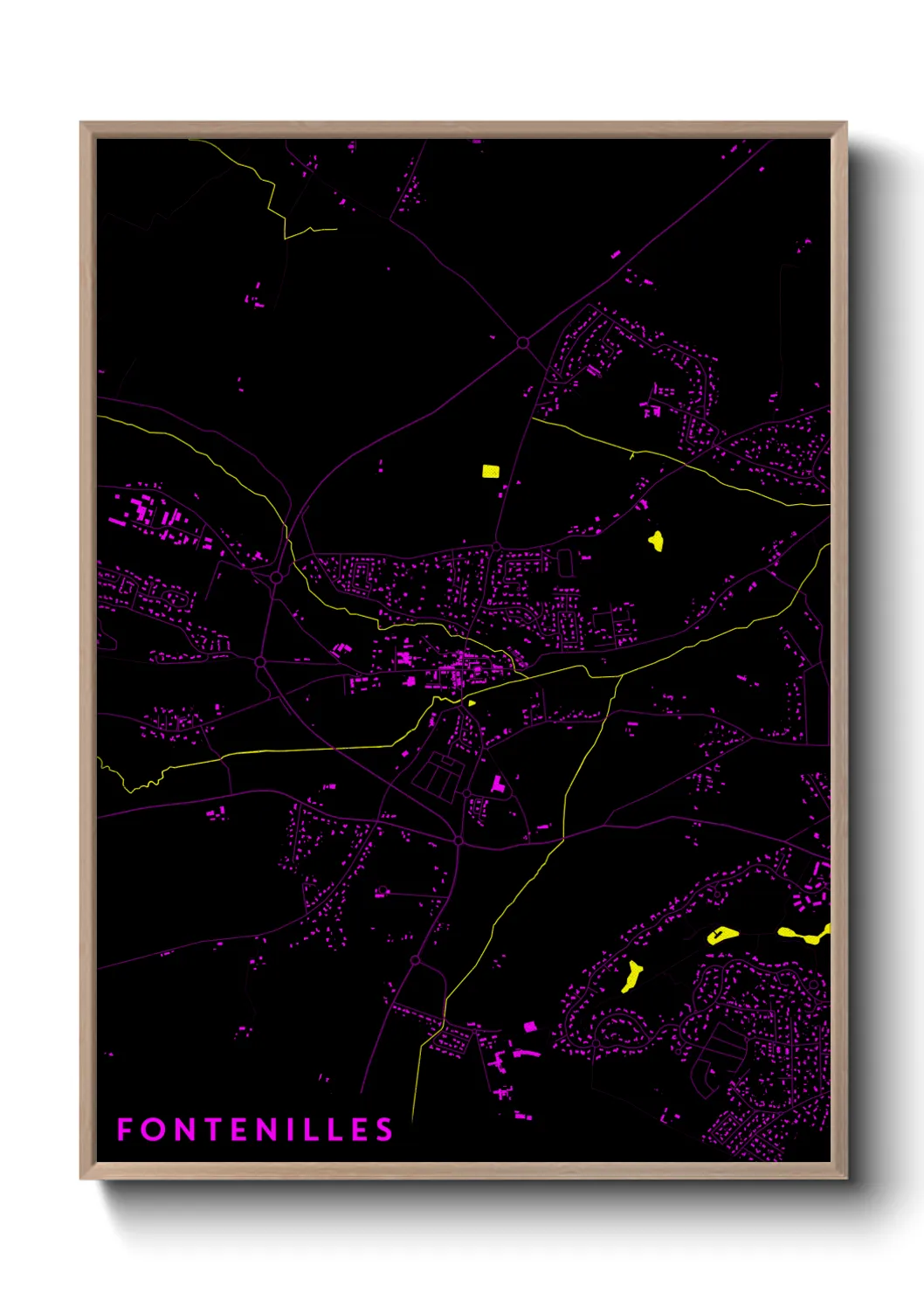 Une affiche de carte sur Fontenilles