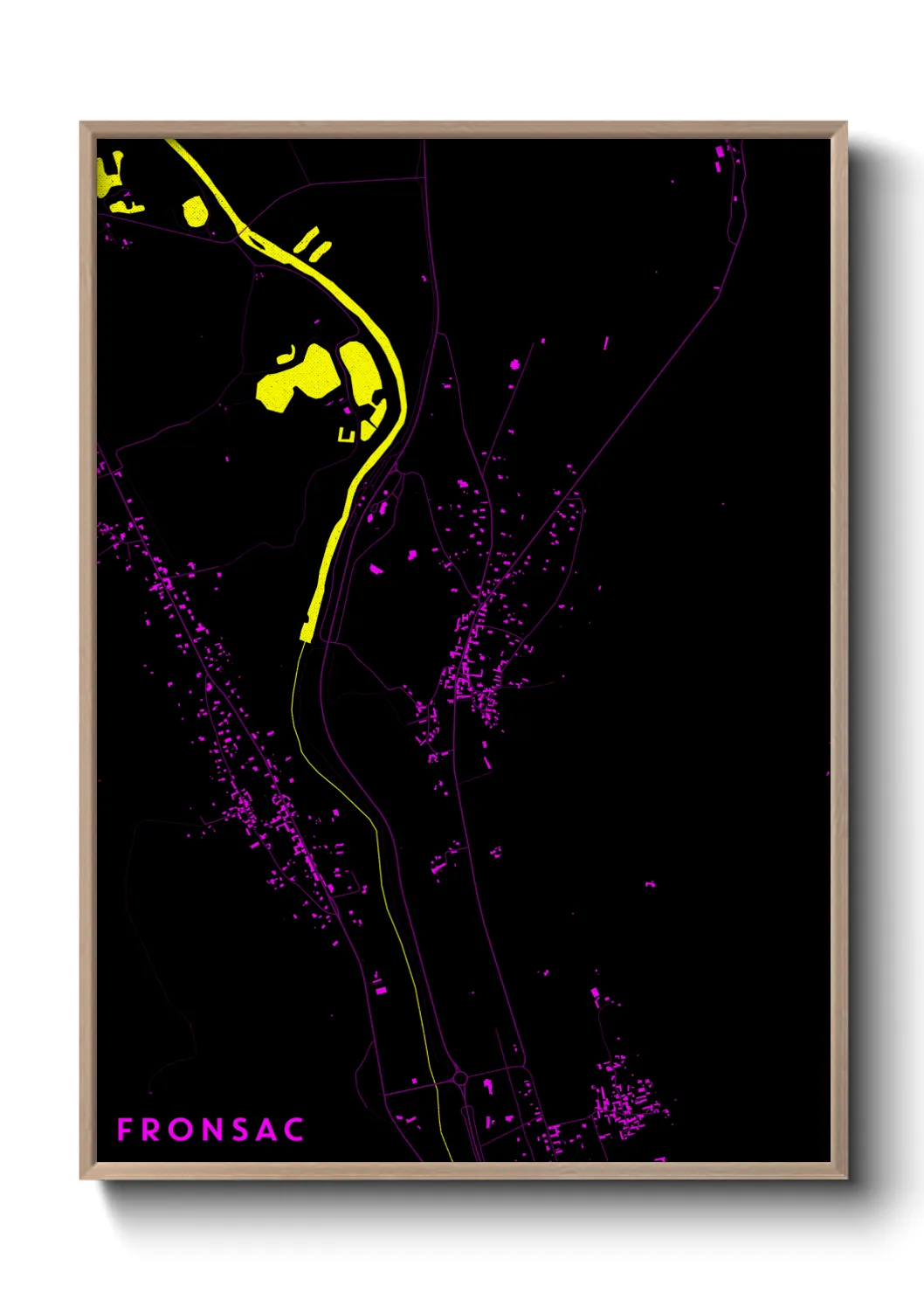 Une affiche de carte sur Fronsac