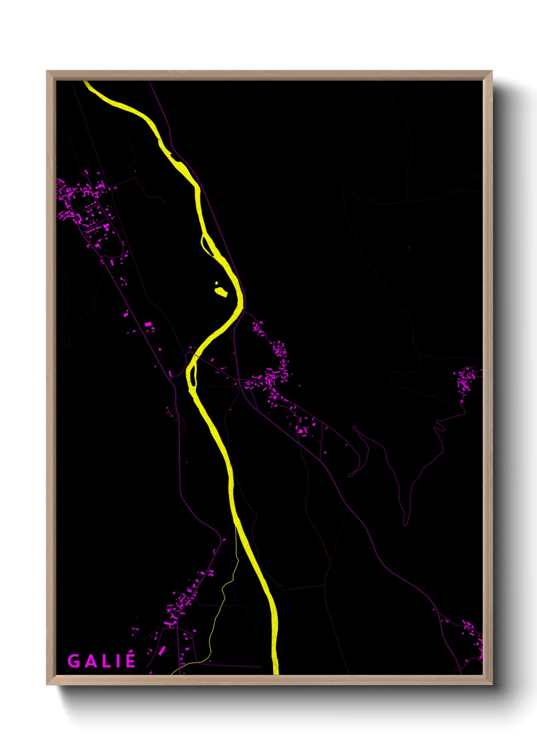 Une affiche de carte sur Galié