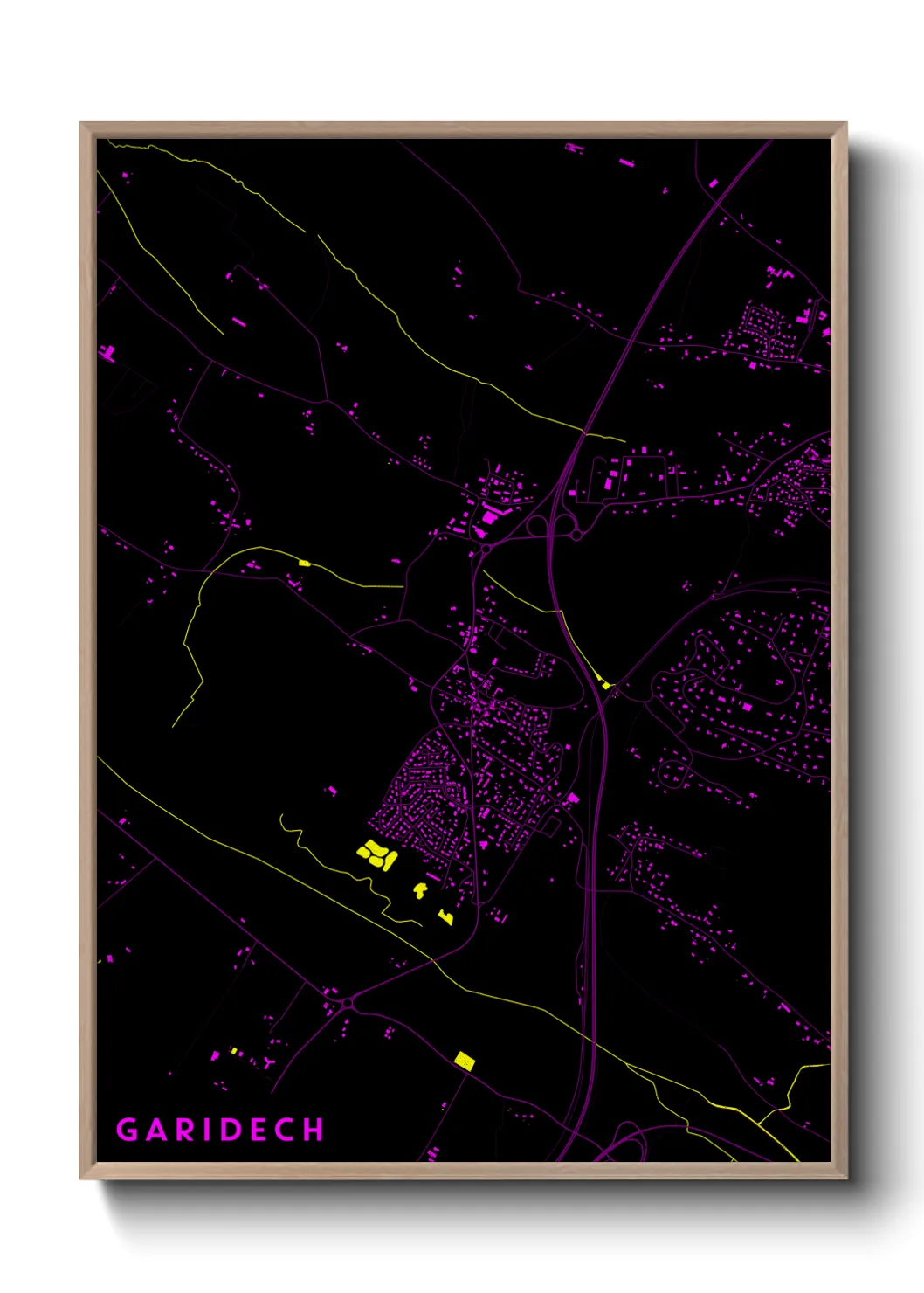 Une affiche de carte sur Garidech