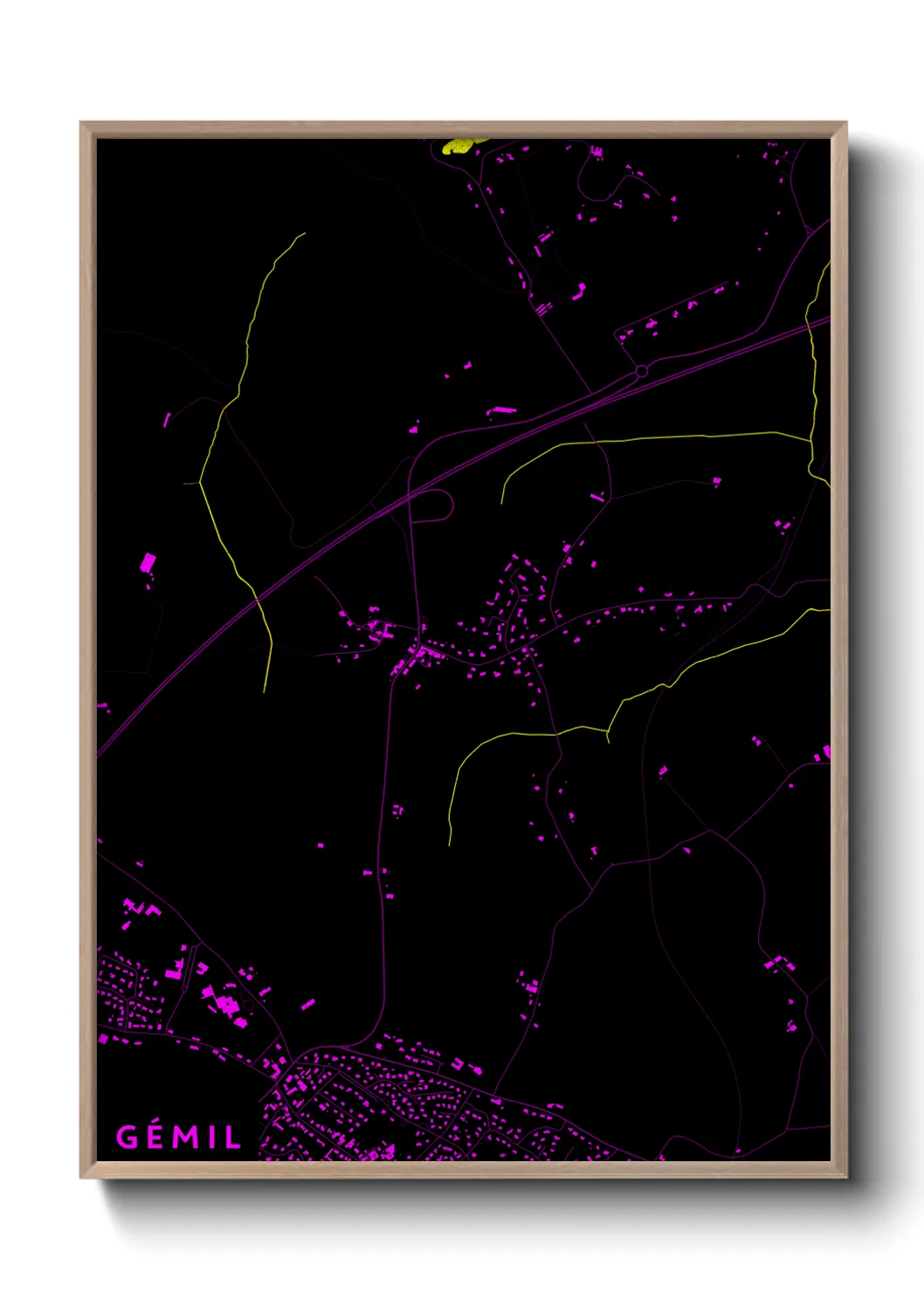 Une affiche de carte sur Gémil