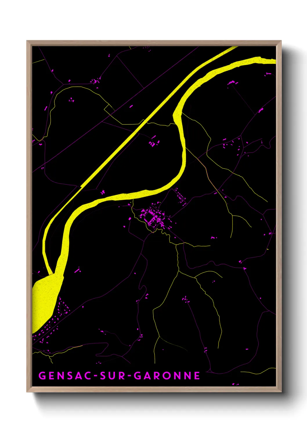 Un poster carteGensac-sur-Garonne