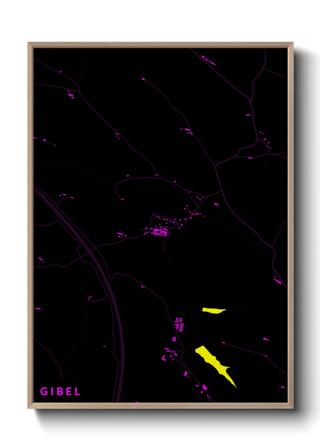 Une affiche de carte sur Gibel