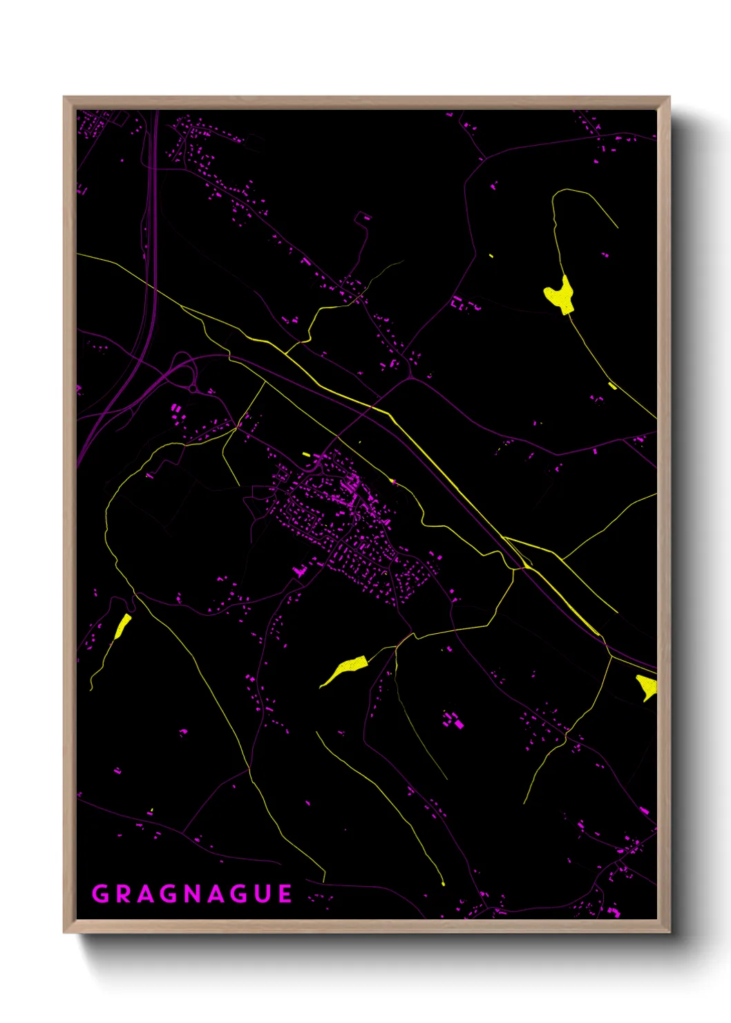 Une affiche de carte sur Gragnague