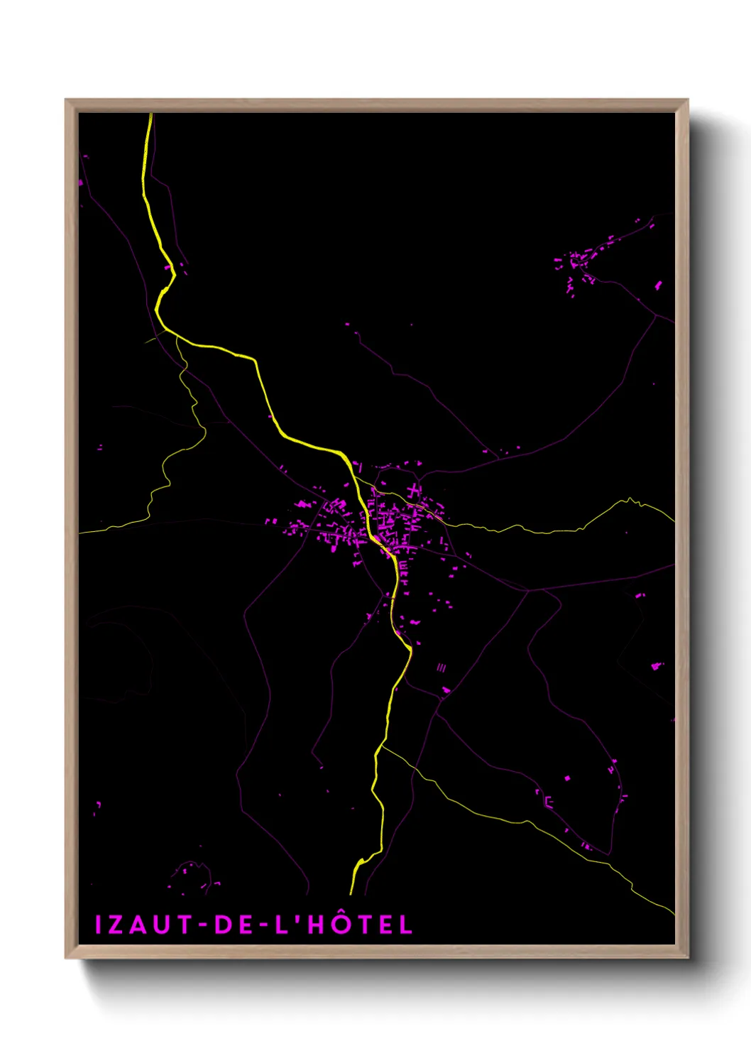 Une affiche de carte sur Izaut-de-l'Hôtel