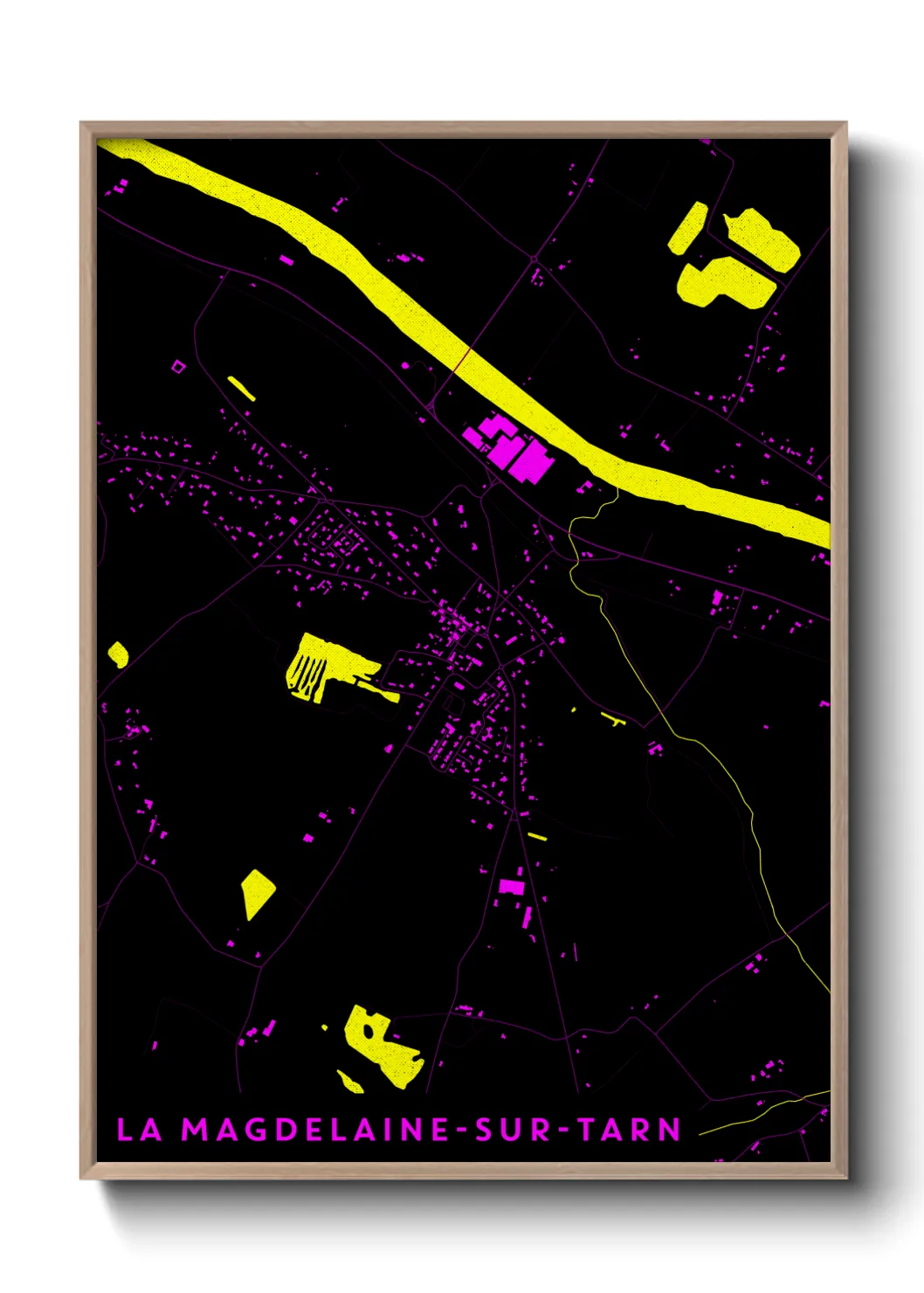 Une affiche de carte sur La Magdelaine-sur-Tarn