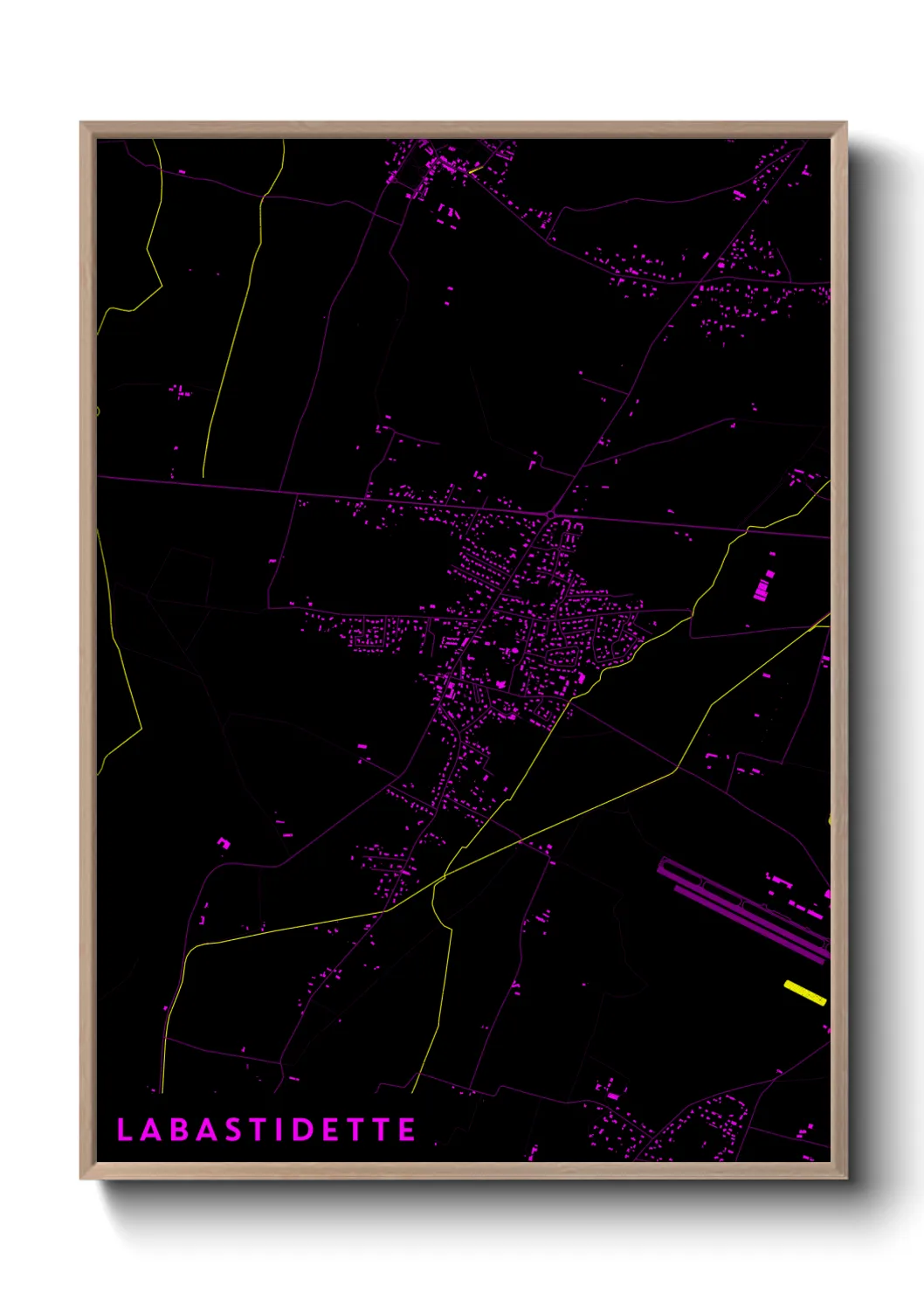 Une affiche de carte sur Labastidette