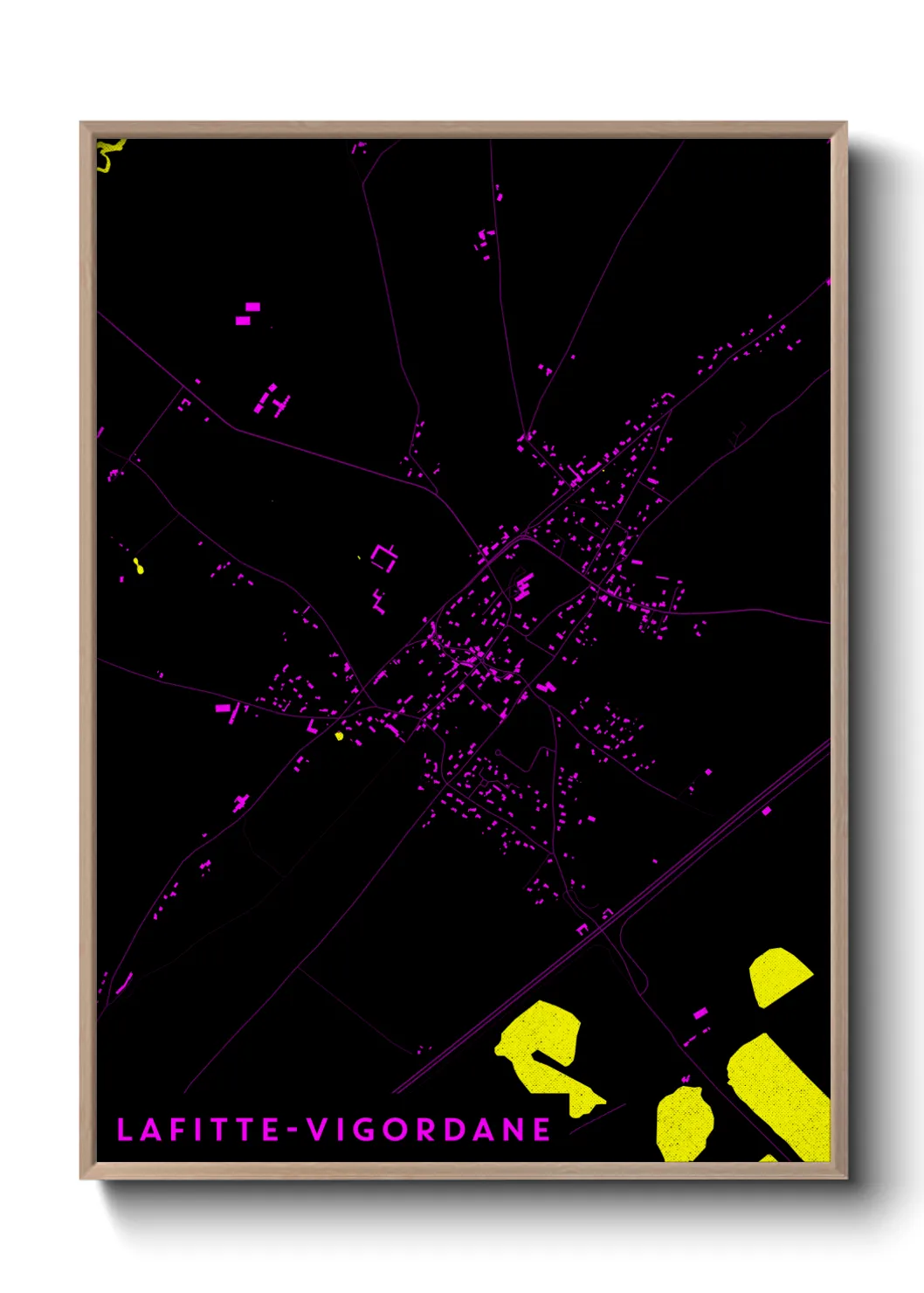 Une affiche de carte sur Lafitte-Vigordane