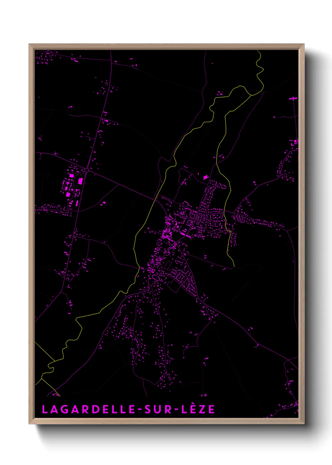Une affiche de carte sur Lagardelle-sur-Lèze