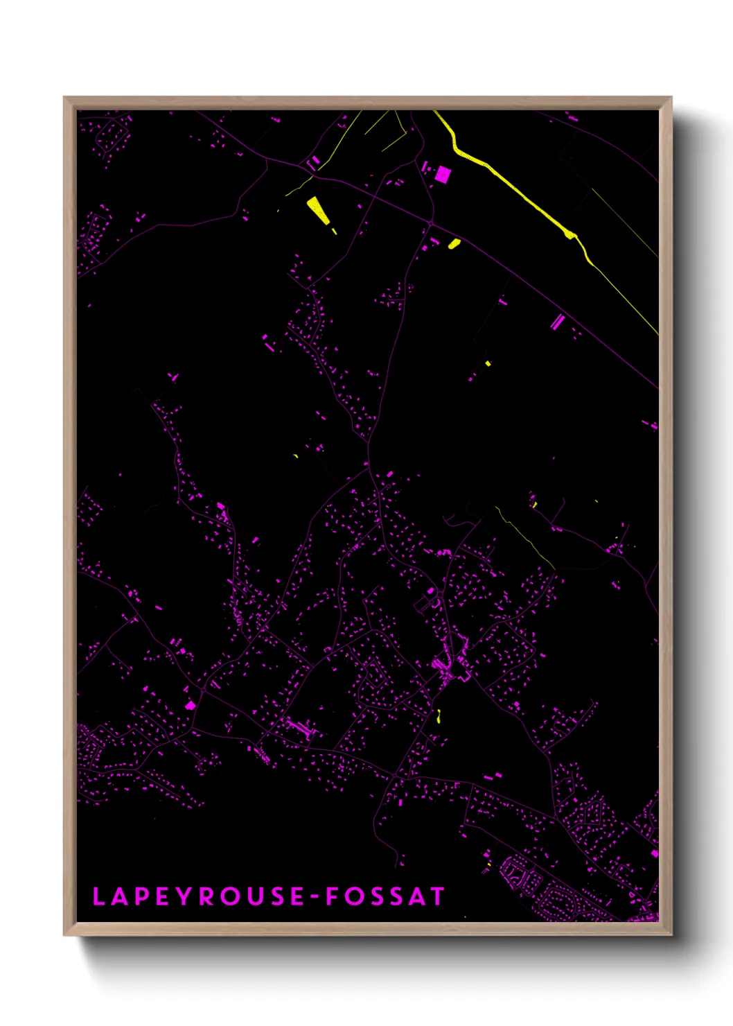 Une affiche de carte sur Lapeyrouse-Fossat