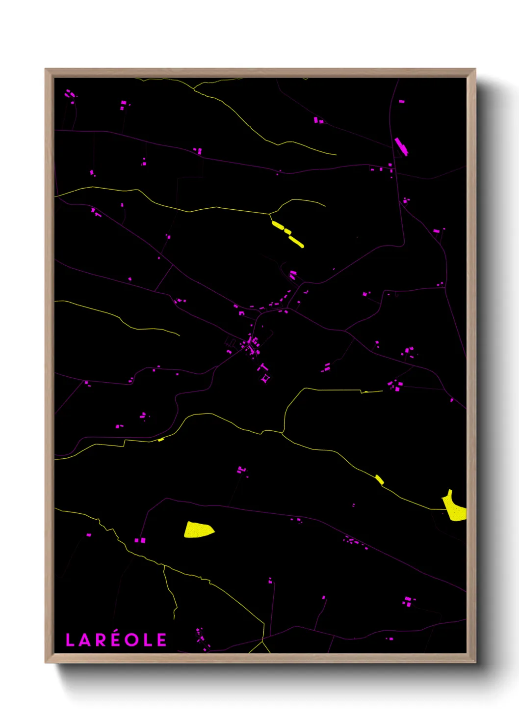 Une affiche de carte sur Laréole