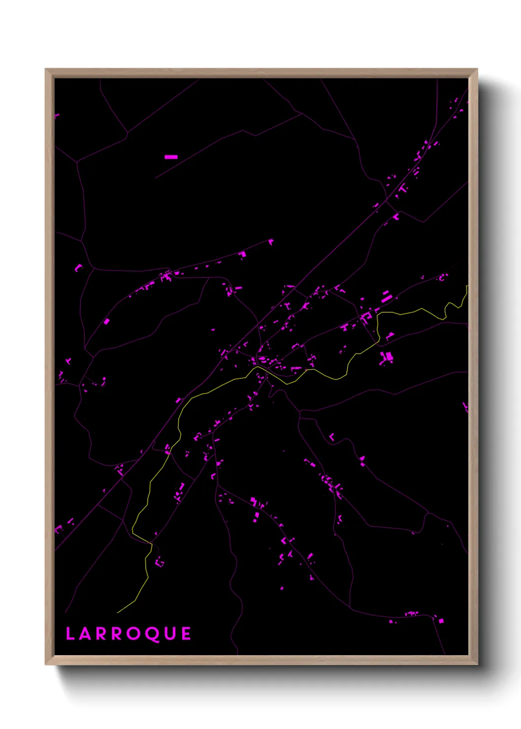 Une affiche de carte sur Larroque