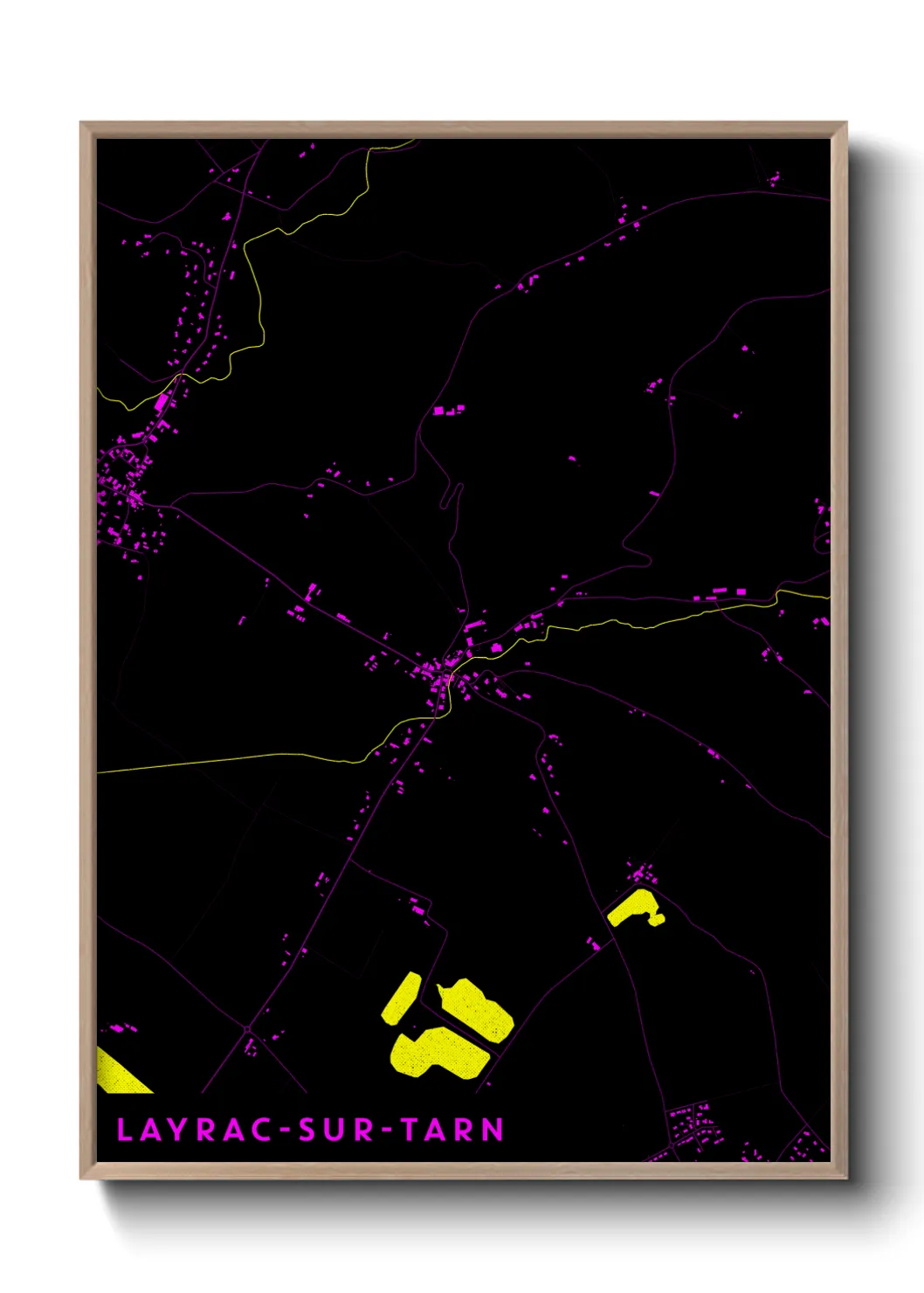 Une affiche de carte sur Layrac-sur-Tarn