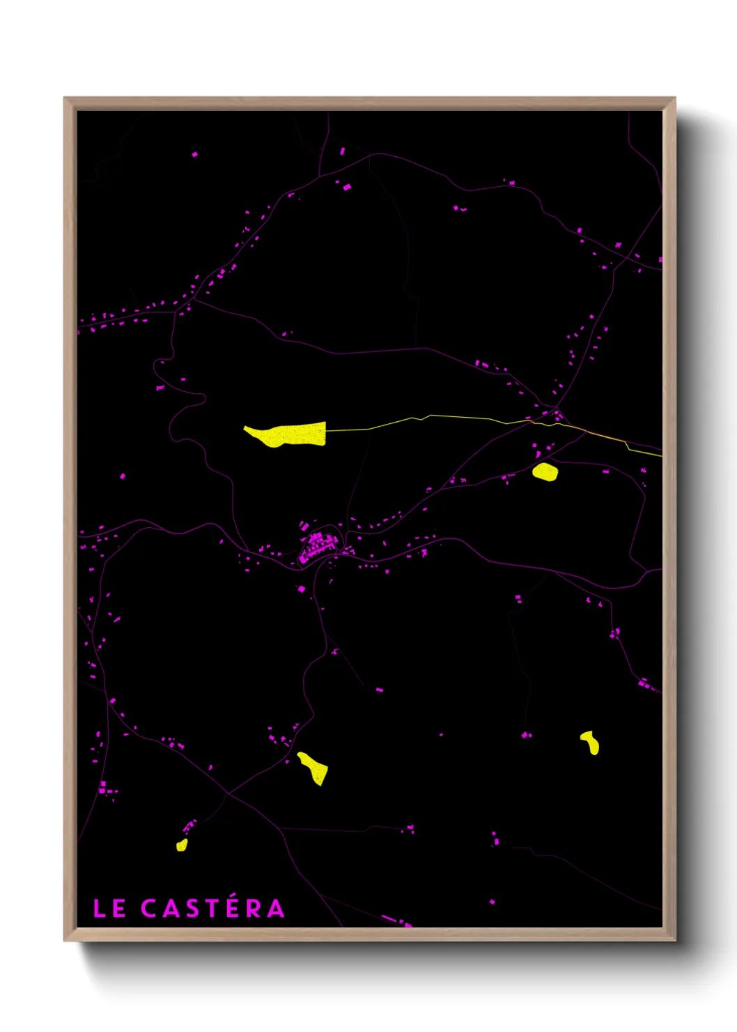 Une affiche de carte sur Le Castéra