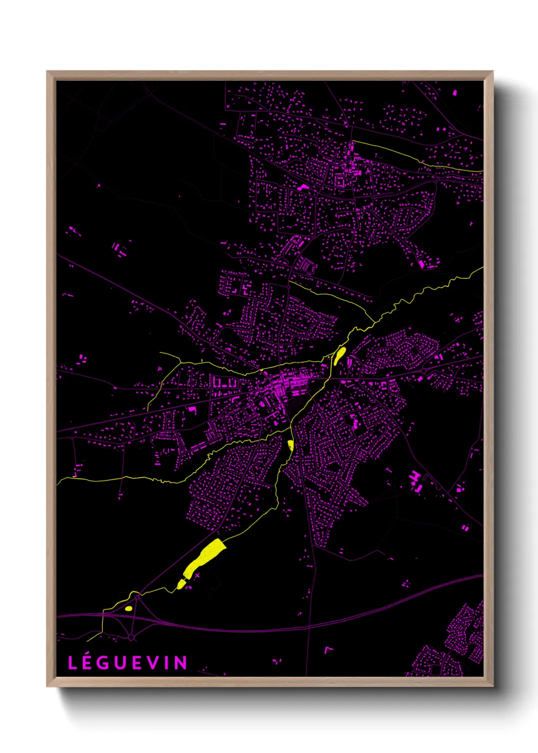 Une affiche de carte sur Léguevin
