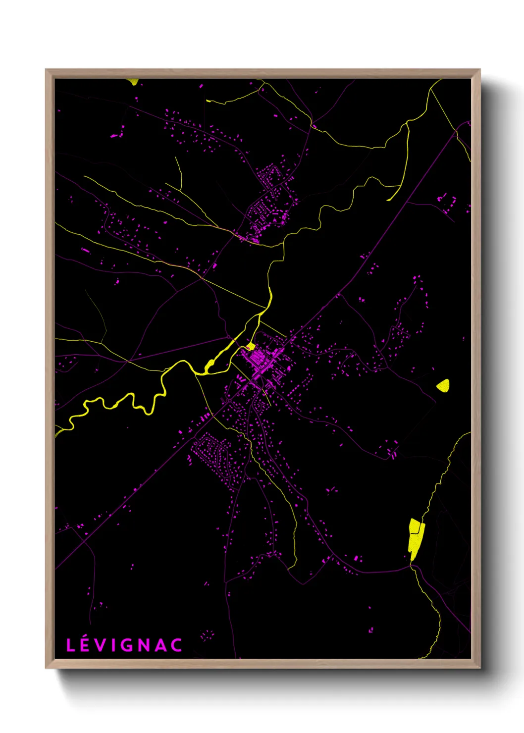 Une affiche de carte sur Lévignac