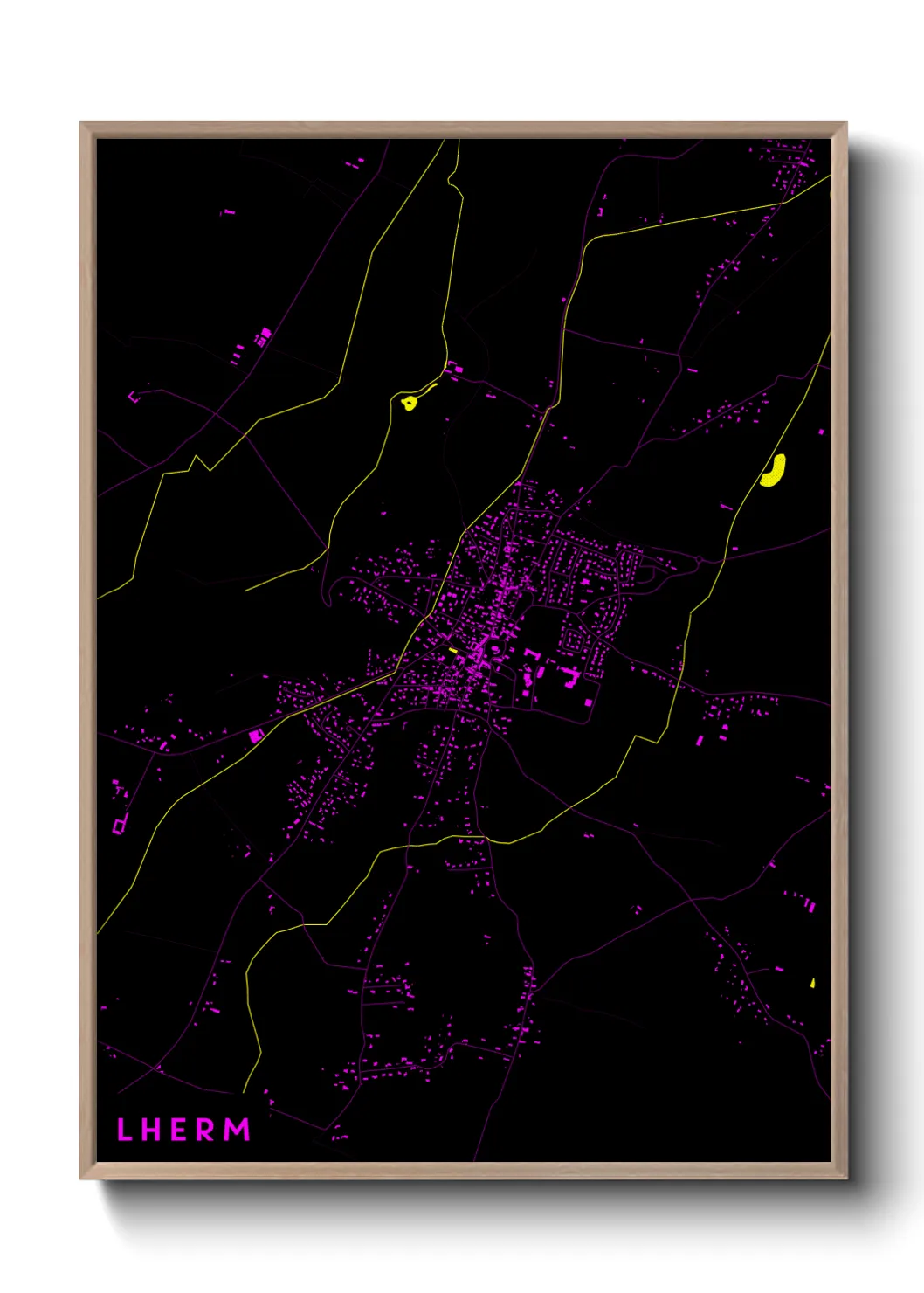 Une affiche de carte sur Lherm