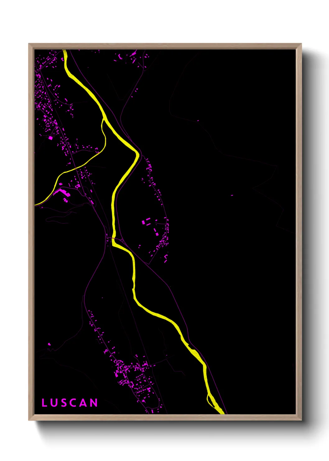 Une affiche de carte sur Luscan