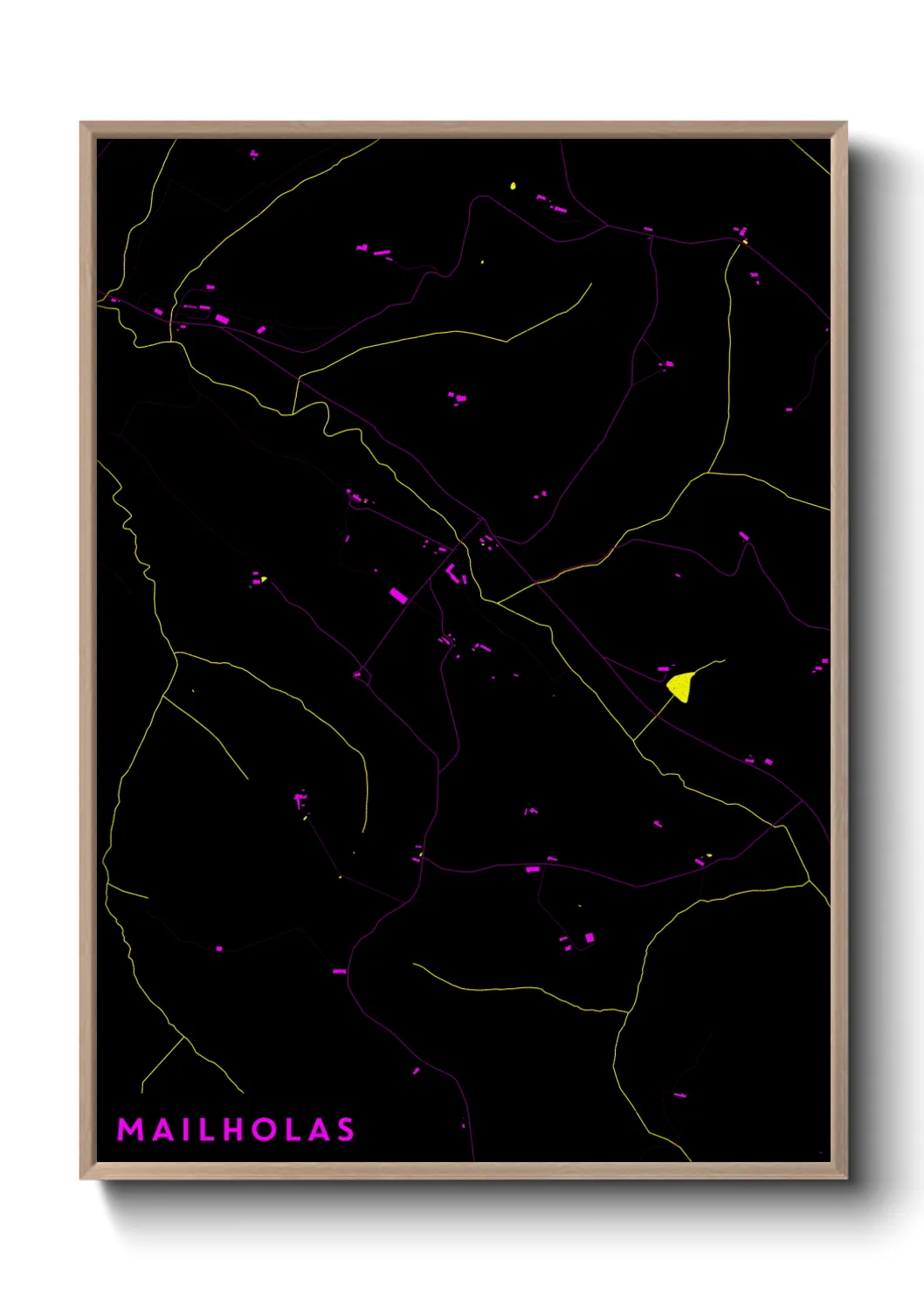 Une affiche de carte sur Mailholas