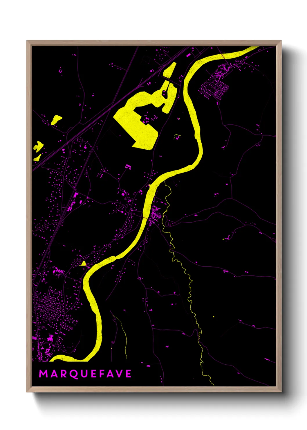 Une affiche de carte sur Marquefave