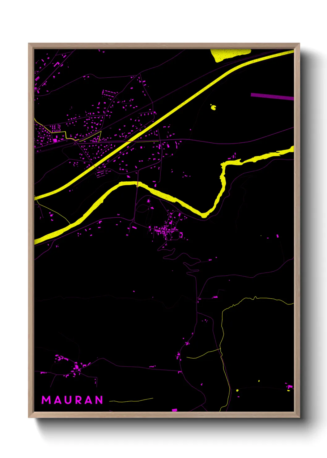 Une affiche de carte sur Mauran