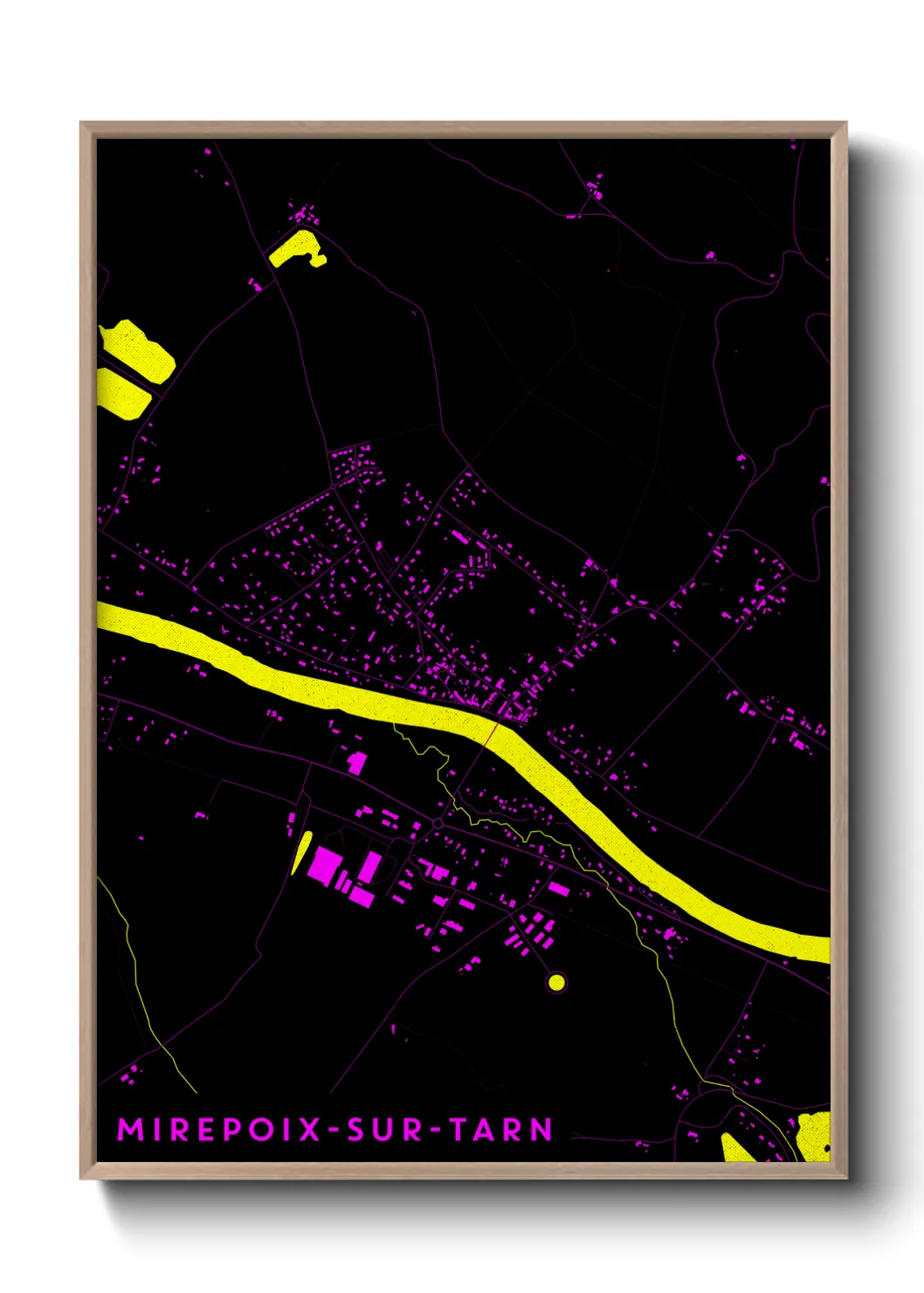 Une affiche de carte sur Mirepoix-sur-Tarn
