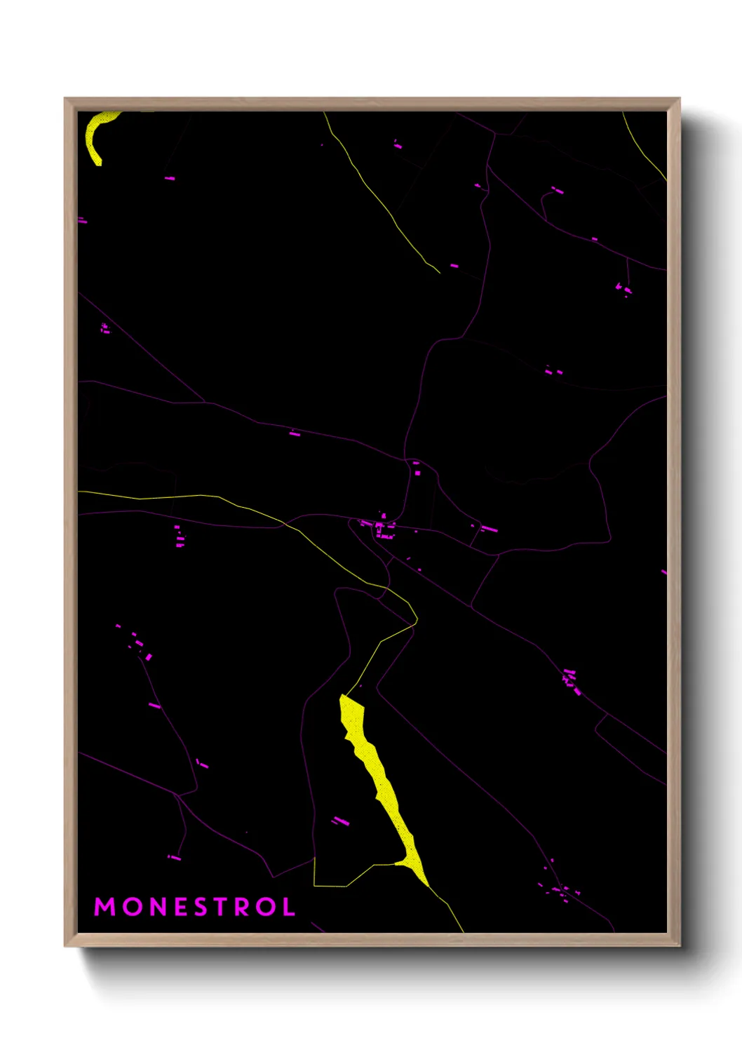 Une affiche de carte sur Monestrol