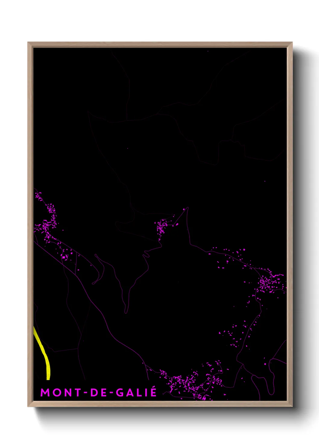 Une affiche de carte sur Mont-de-Galié