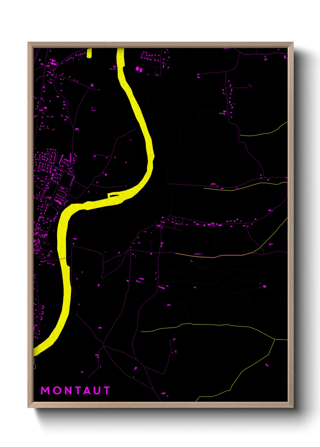 Une affiche de carte sur Montaut