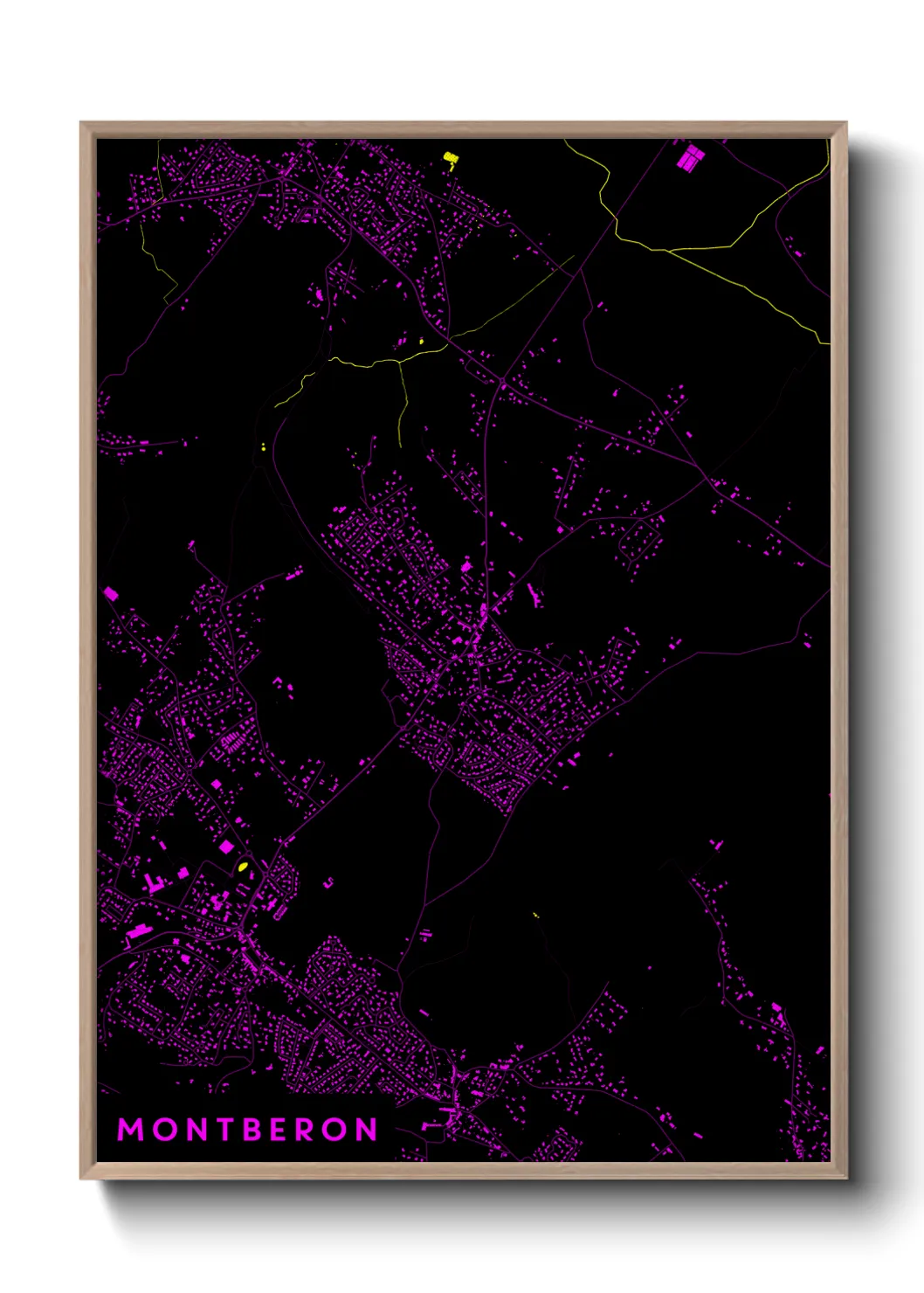 Une affiche de carte sur Montberon