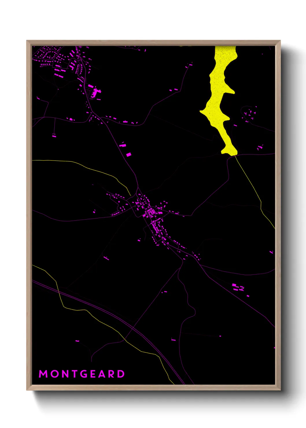 Une affiche de carte sur Montgeard