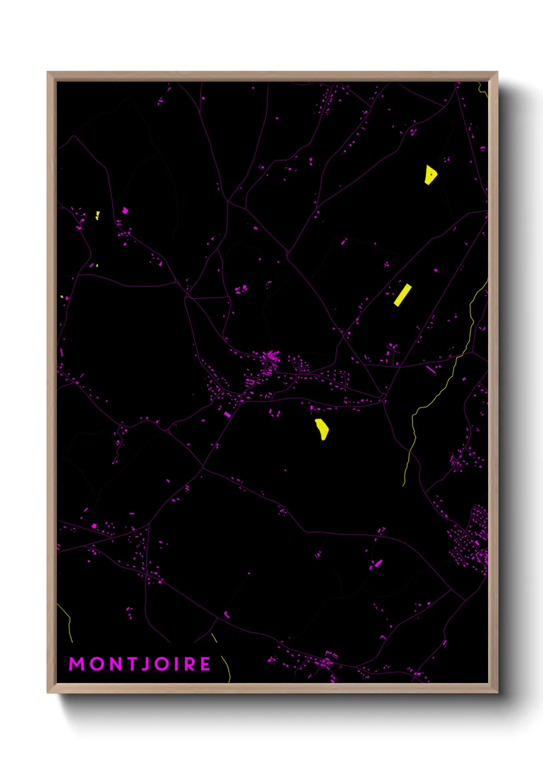 Une affiche de carte sur Montjoire