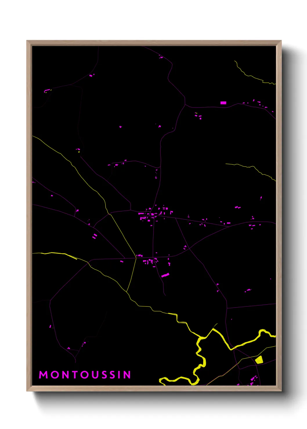 Une affiche de carte sur Montoussin