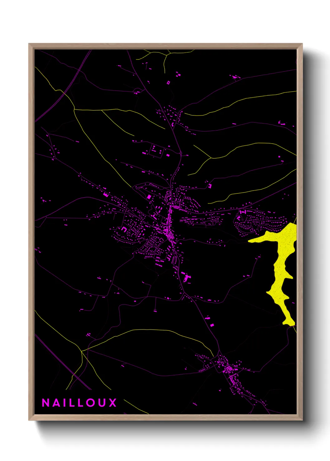 Une affiche de carte sur Nailloux