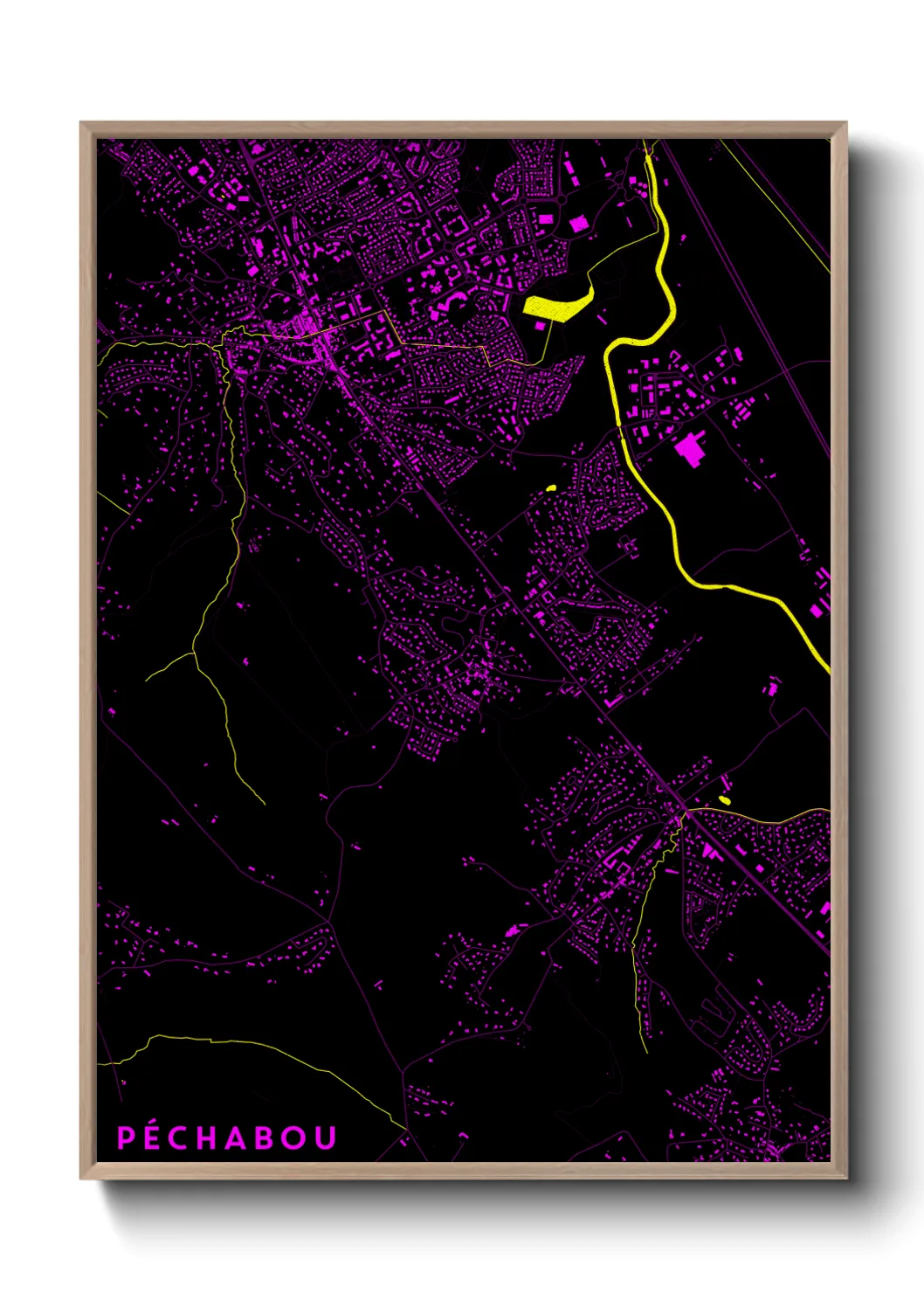 Une affiche de carte sur Péchabou