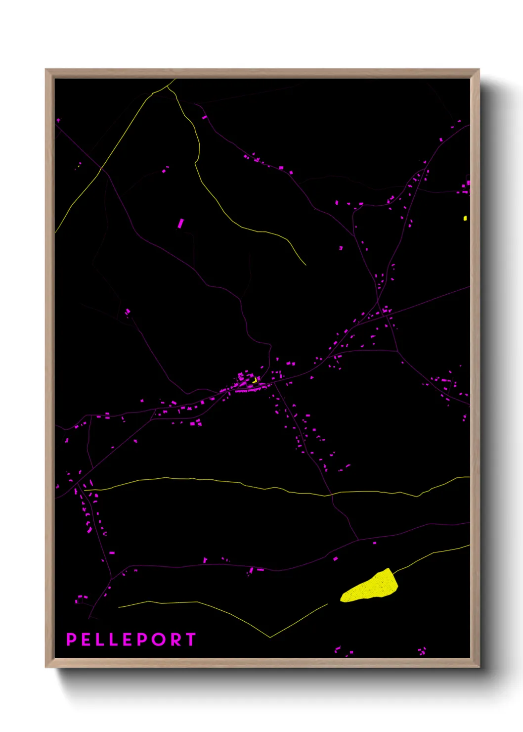 Une affiche de carte sur Pelleport