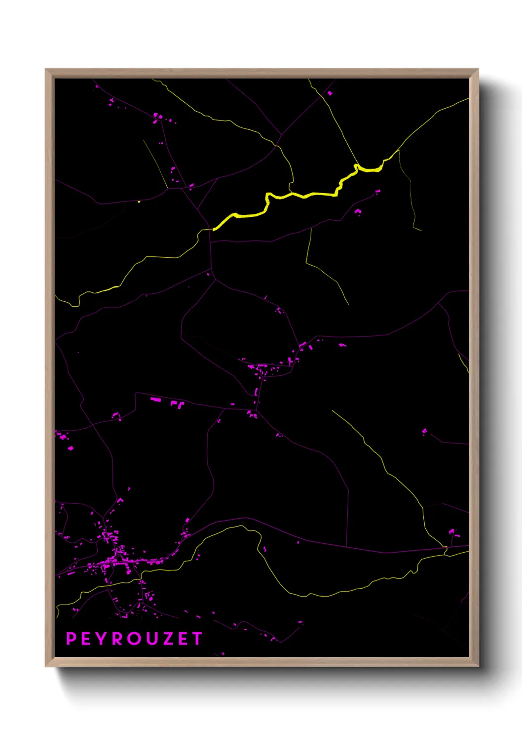 Une affiche de carte sur Peyrouzet
