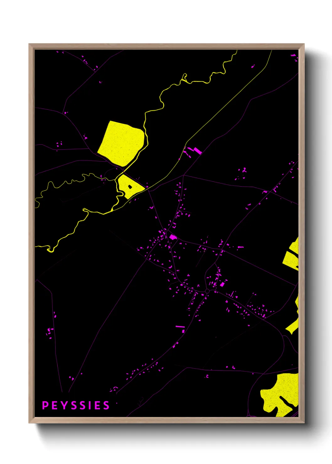 Une affiche de carte sur Peyssies