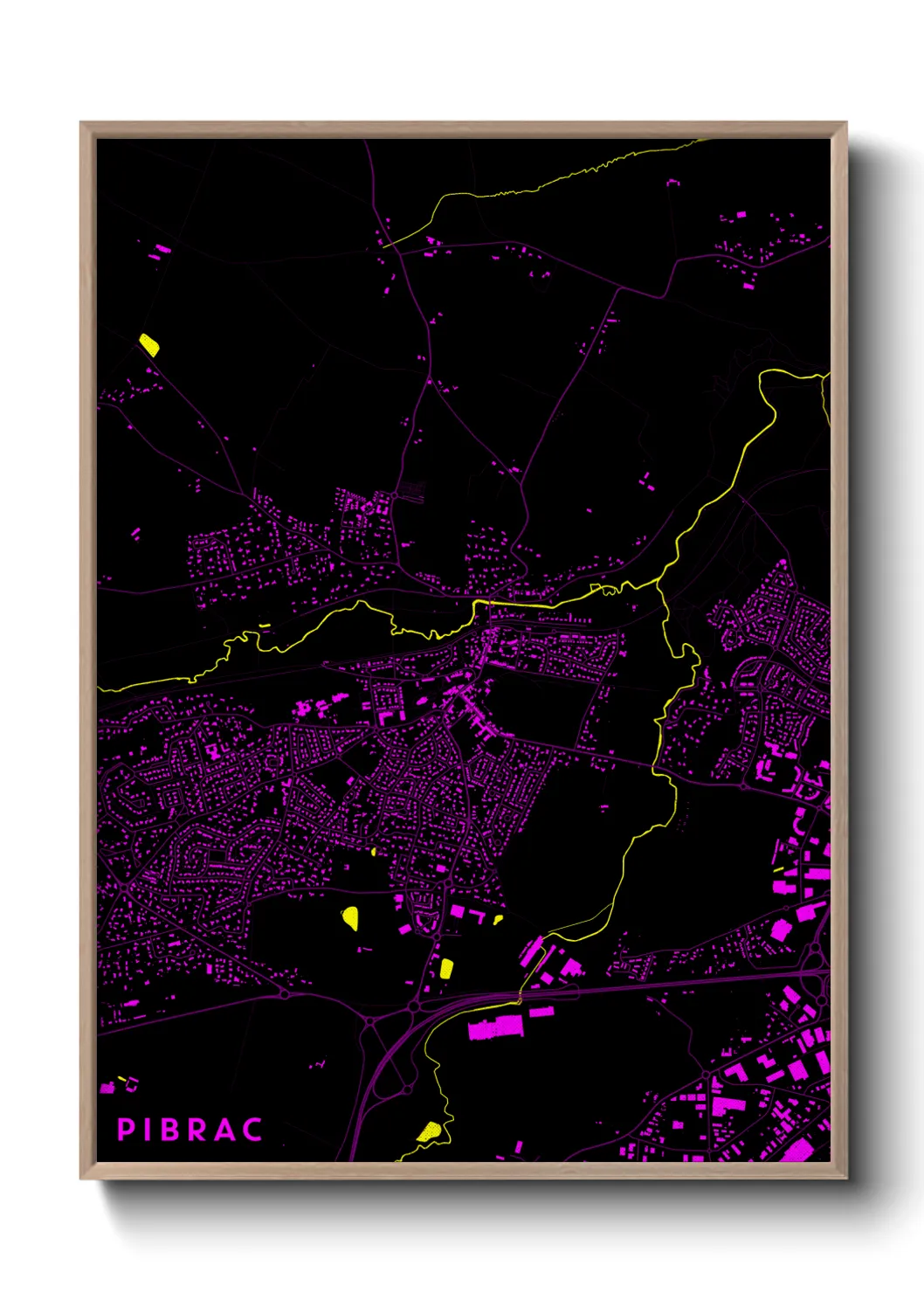 Une affiche de carte sur Pibrac