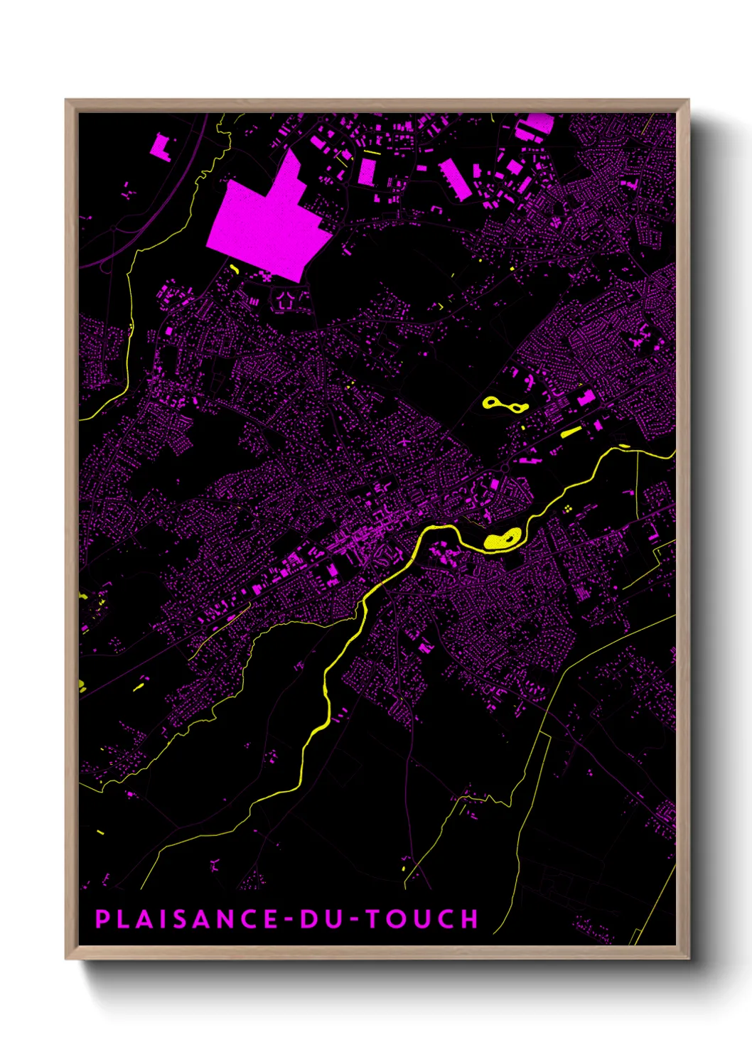 Une affiche de carte sur Plaisance-du-Touch