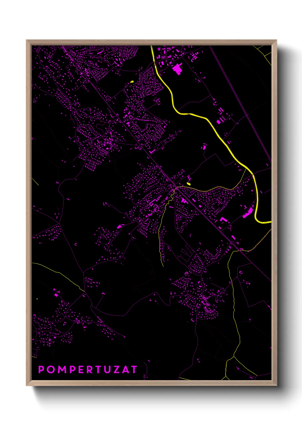Une affiche de carte sur Pompertuzat