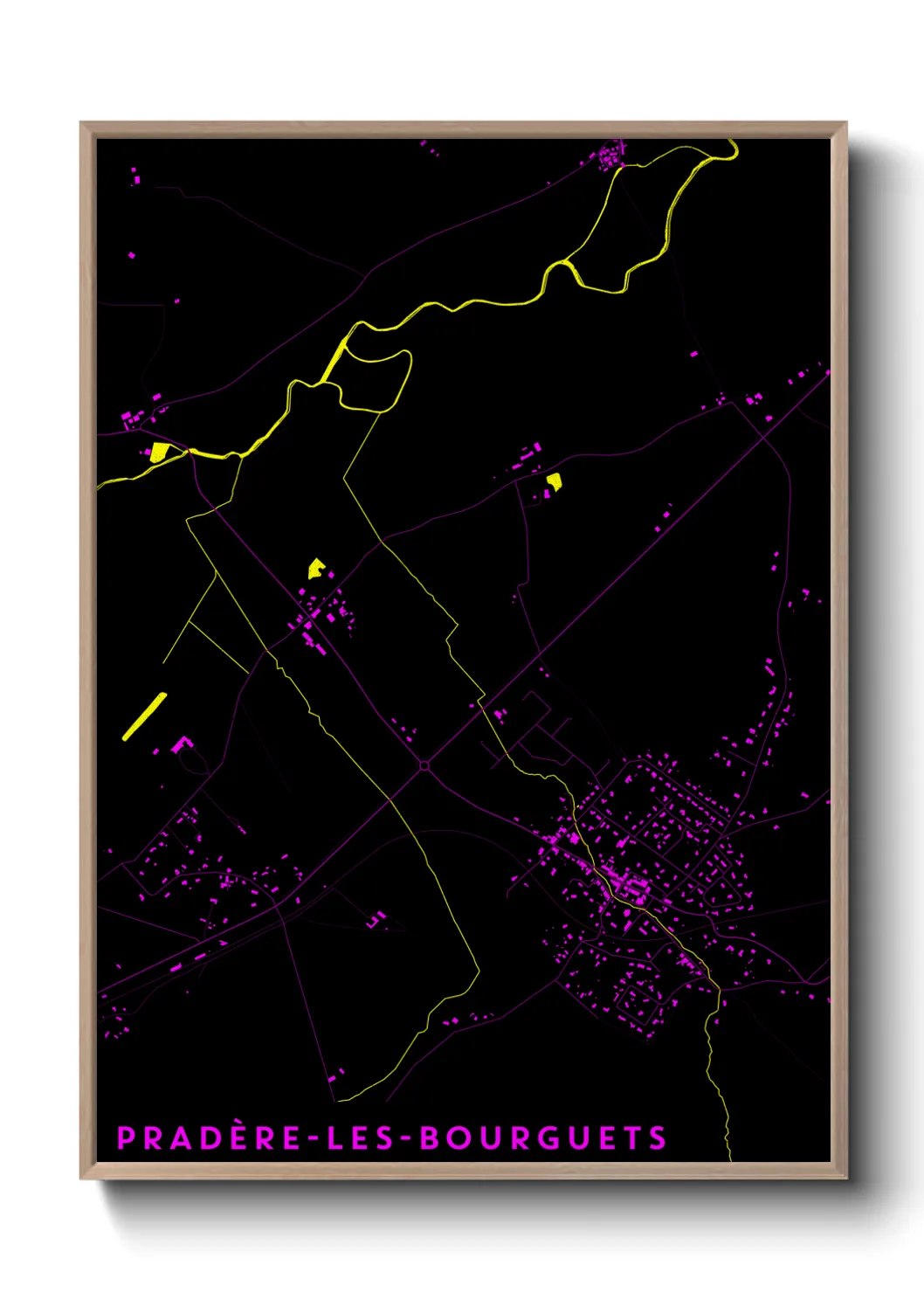 Une affiche de carte sur Pradère-les-Bourguets