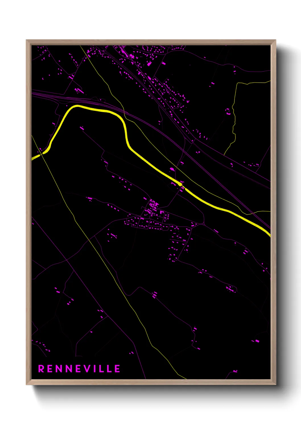 Une affiche de carte sur Renneville