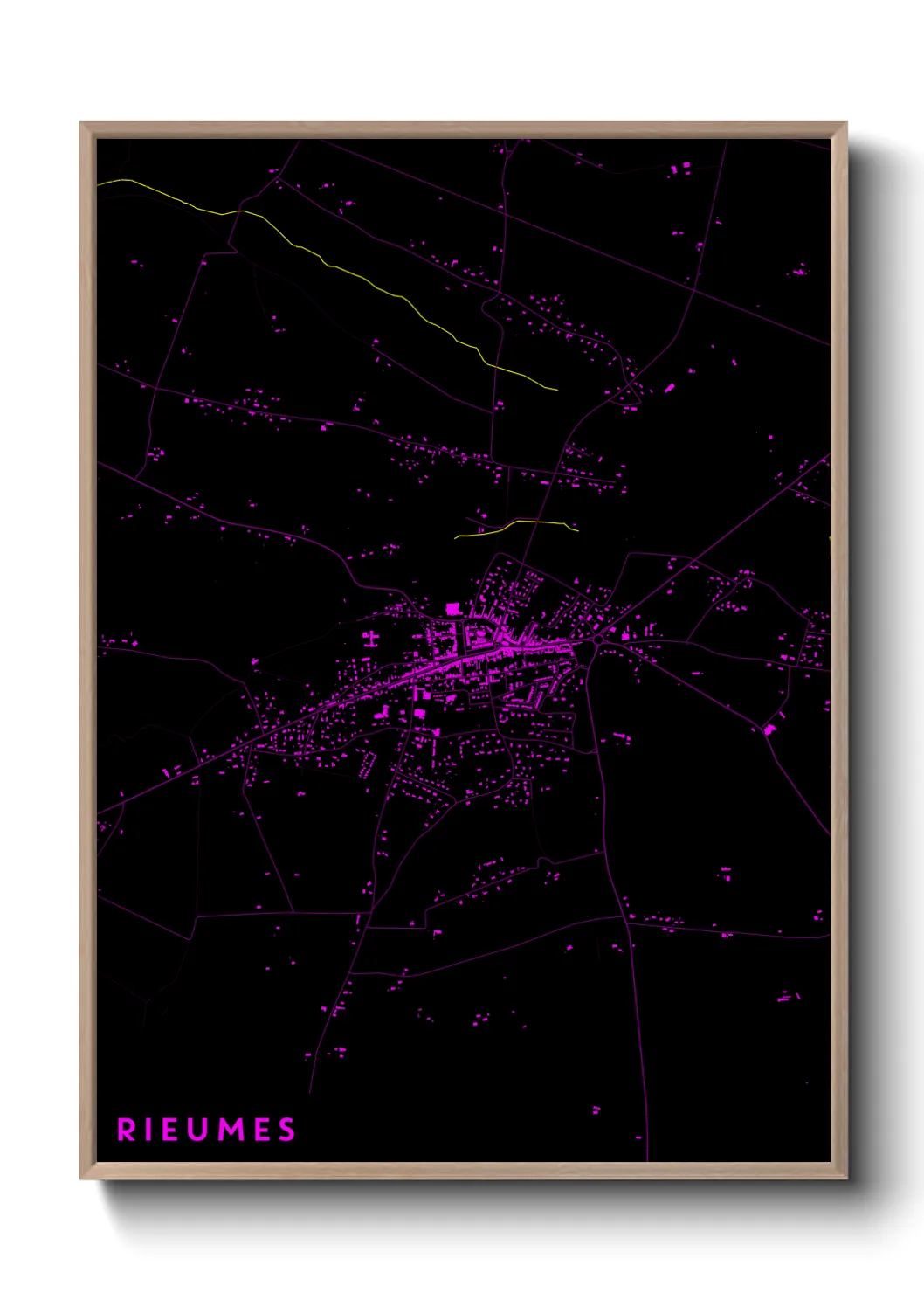 Une affiche de carte sur Rieumes