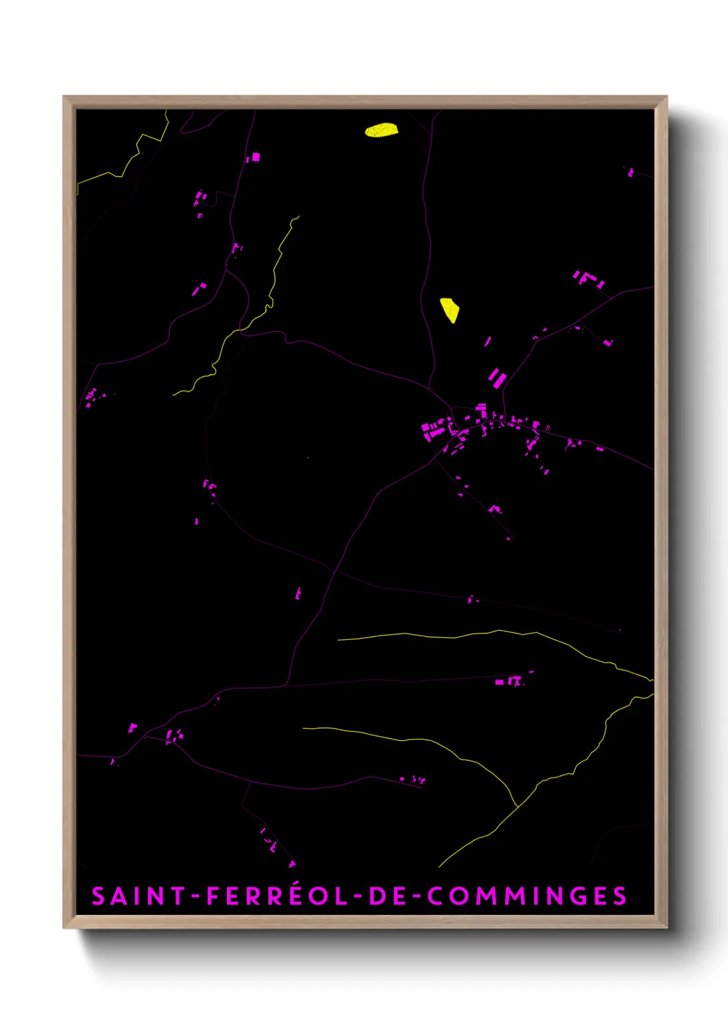 Une affiche de carte sur Saint-Ferréol-de-Comminges