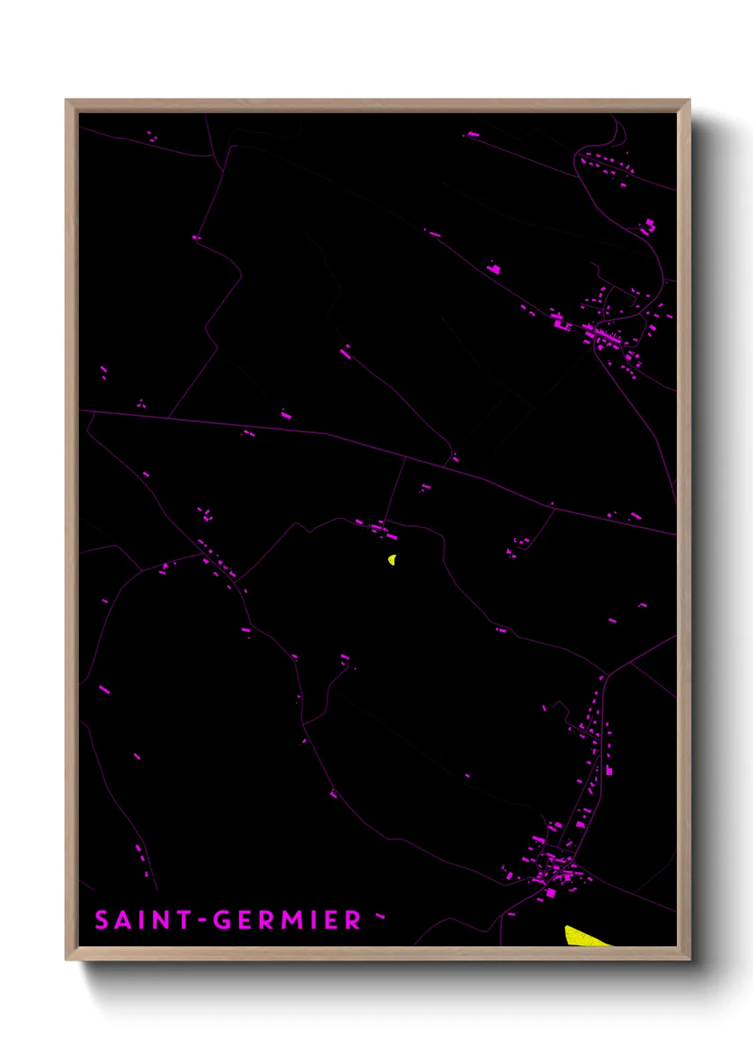 Une affiche de carte sur Saint-Germier