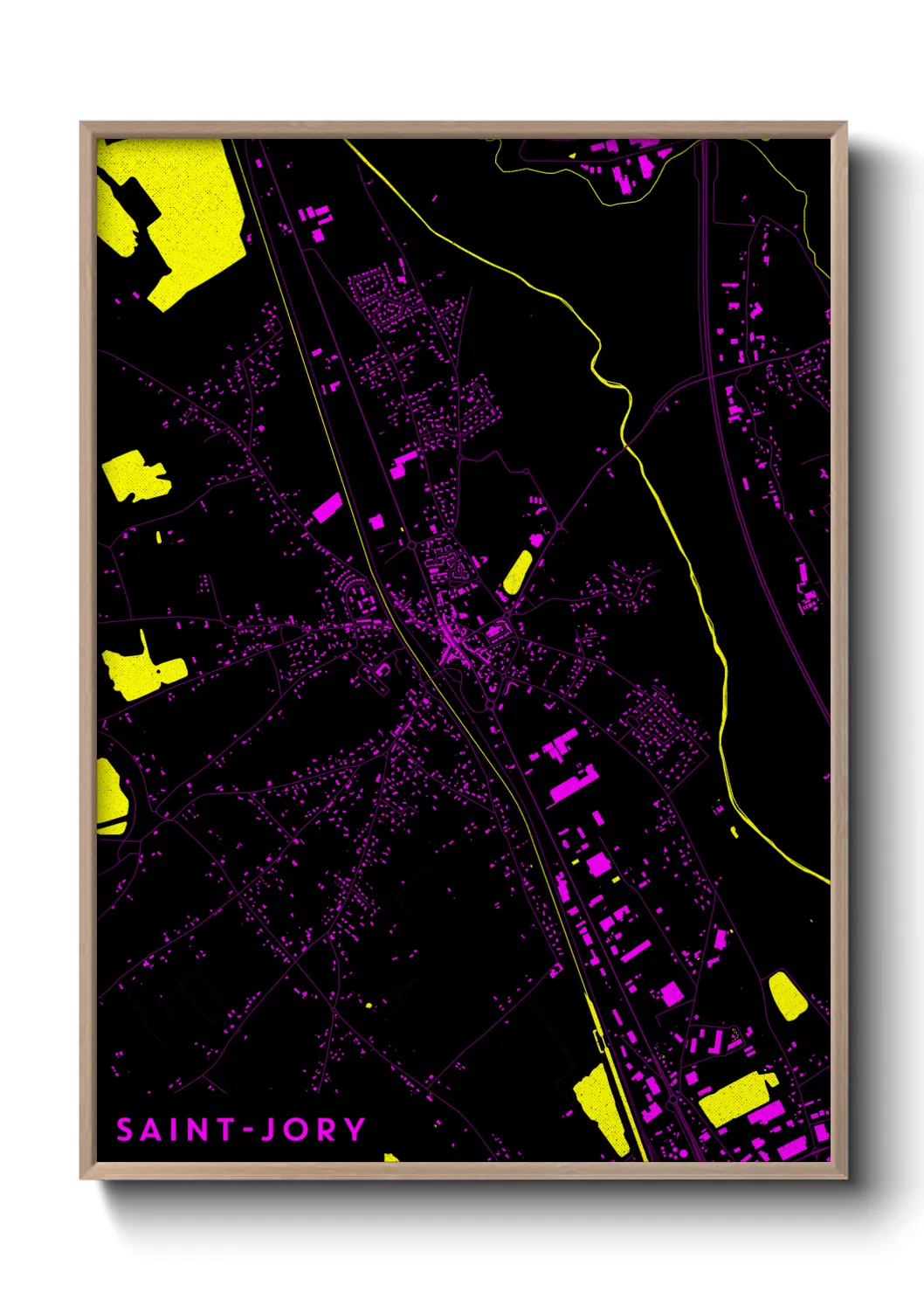 Une affiche de carte sur Saint-Jory